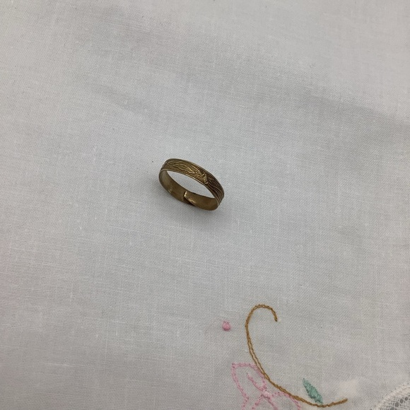 Vintage Eastern Meets Western Brass Ring Set /w.Germany Signed Earrings - Picture 6 of 8